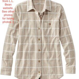 L.L. Bean Women's Favorite Knit Shirt, Plaid (Like New) Size XL